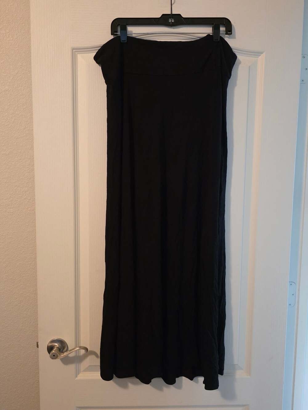 Cool Melon Maxi Skirt Size 3XL Black Long Foldover Waist Casual Wear